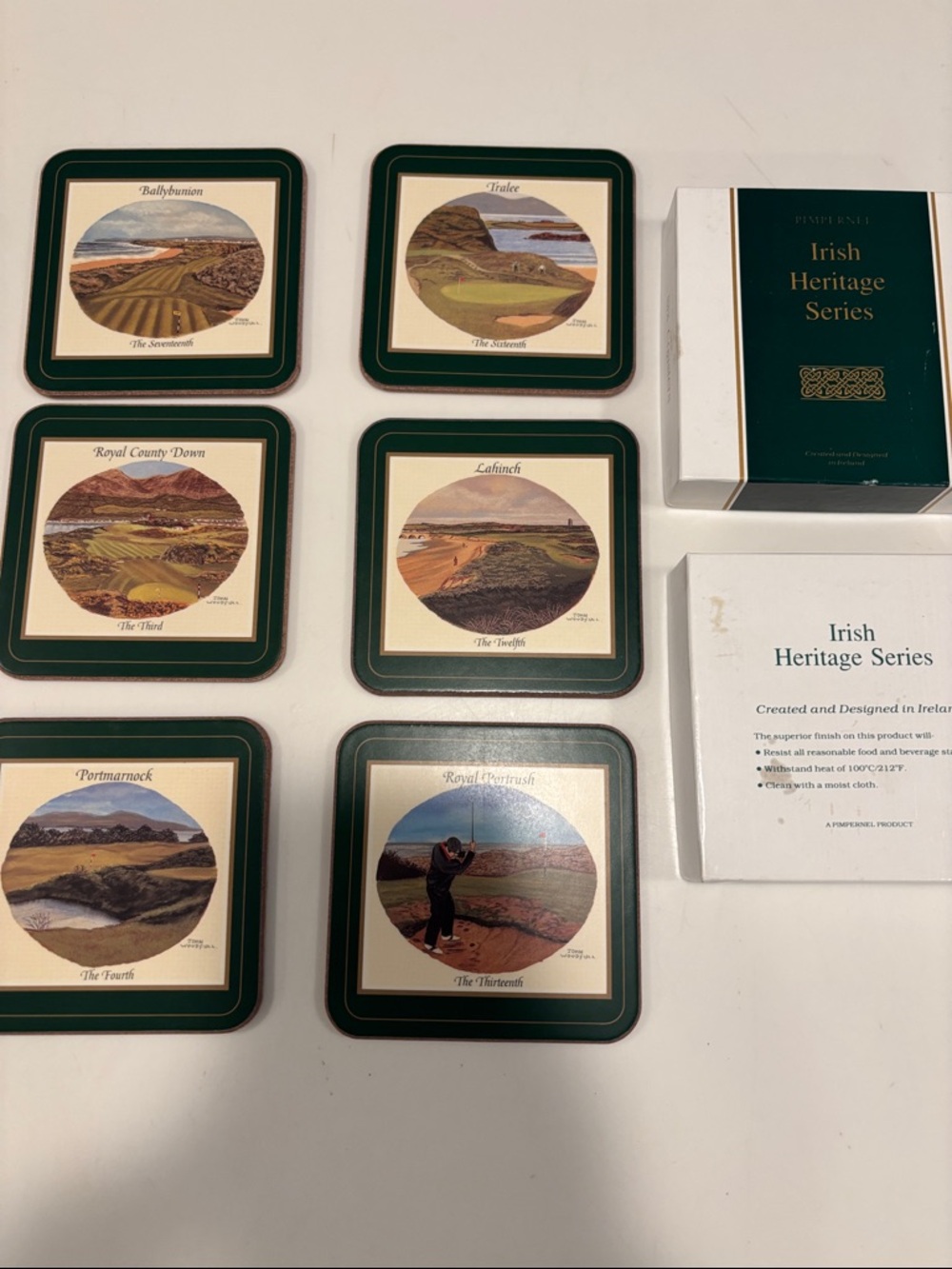 Pimpernel Dark Green Irish Heritage Series Coasters (Set)